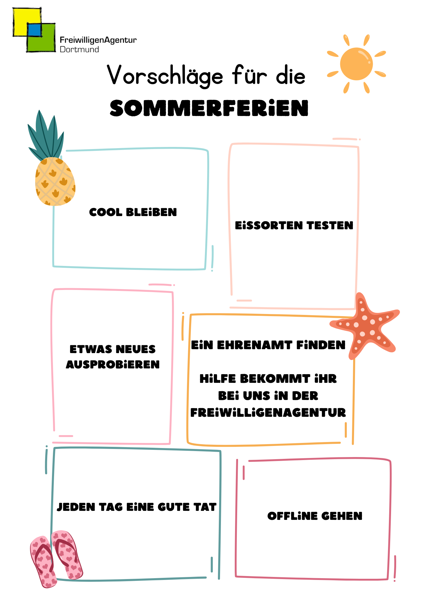FreiwilligenAgentur in den Sommerferien geöffnet
